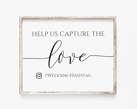 Wedding table top sign template capture the love sign - etsy