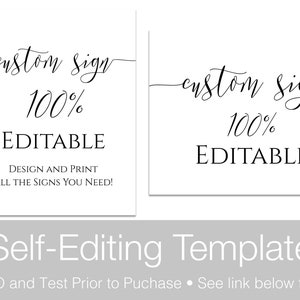 Custom Sign, Editable Wedding Sign, Bridal Shower Template, Personalized Sign Instant Download 100% Editable PPW0550 GRACE image 4