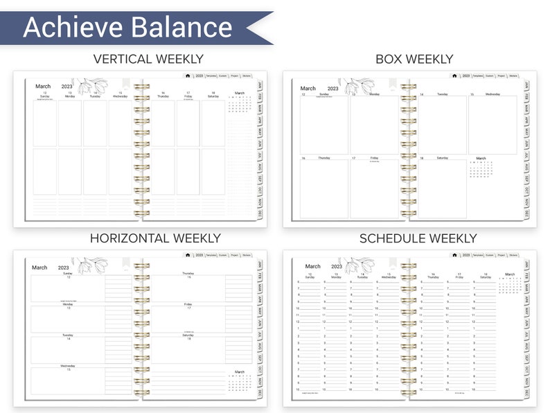 2022 2023 Digital Planner Ipad Planner Essential Daily Etsy
