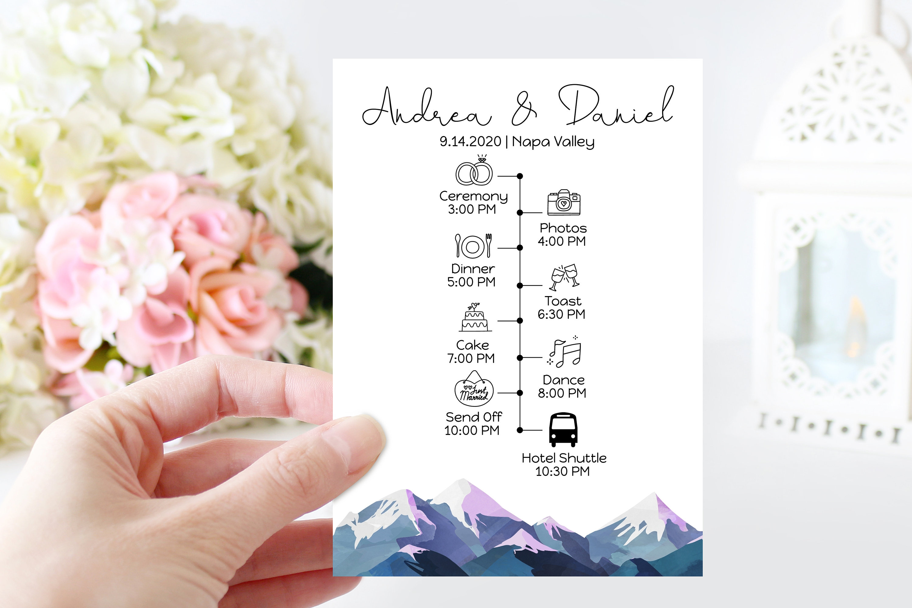 Wedding Program & Timeline Template Wedding Day Plan Etsy
