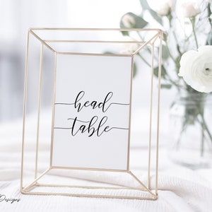 Simplistic Elegant Table Number Template, Flat and Tent Cards, 100% Editable Template PPW0550 Grace image 3