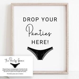 Bachelorette Drop Your Panties Sign and Card Template, Bachelorette ...