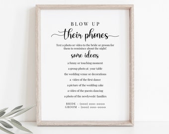 Wedding Phonto Hunt Sign, Wedding Games, Printable Template, I Spy, Editable Instant Download Blow Up Their Phones PPW559 ADDIE