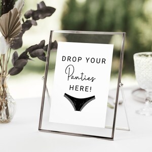 Bachelorette Drop Your Panties Sign and Card Template, Bachelorette ...