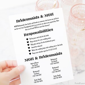 Tarjeta de compromiso de damas de honor, compromiso de dama de honor imprimible, carta a la dama de honor, caja de propuesta de dama de honor 100% editable PPW21CAL