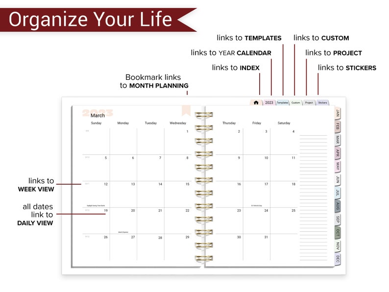 2022 2023 Digital Planner Ipad Planner Modern Essential Etsy