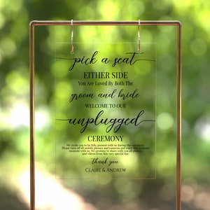 Unplugged Wedding Sign, Pick a Seat Easel Sign, Printable Welcome Sign, 100% Editable Template, Corjl PPW16 MAE image 9