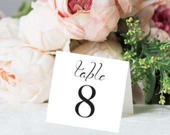 Table Numbers, Wedding Square Table Numbers Printable, Tented and Flat, Table Number Cards, Instant Download PDF, 110B