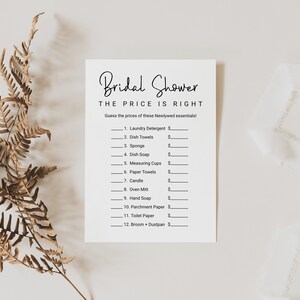 Bridal Shower Price is Right Game Template, Editable Modern Printable ...