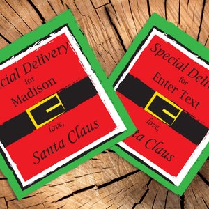Gift Tag~ Personalized Santa Gift Tag ~ Printable Santa Gift Tag ~ Editable Christmas Gift Tag~ Santa Gift Tag PPC-19