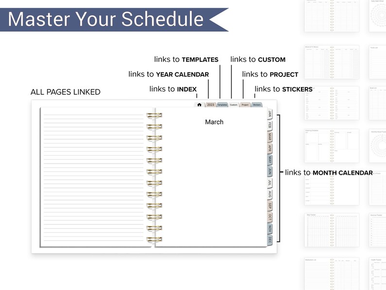 2022 2023 Digital Planner Ipad Planner Essential Daily Etsy