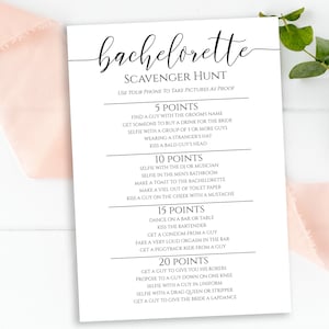 Bachelorette Scavenger Hunt Email Template, Bachelorette Party, Text Message Format, Editable Text, 100% Editable, Corjl PPW0550 Grace image 2