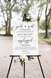 Pick a Seat Unplugged Wedding Ceremony Sign, No Pictures, No Photos Please, Wedding Welcome Sign Template 100% Editable PPW0550 Grace 