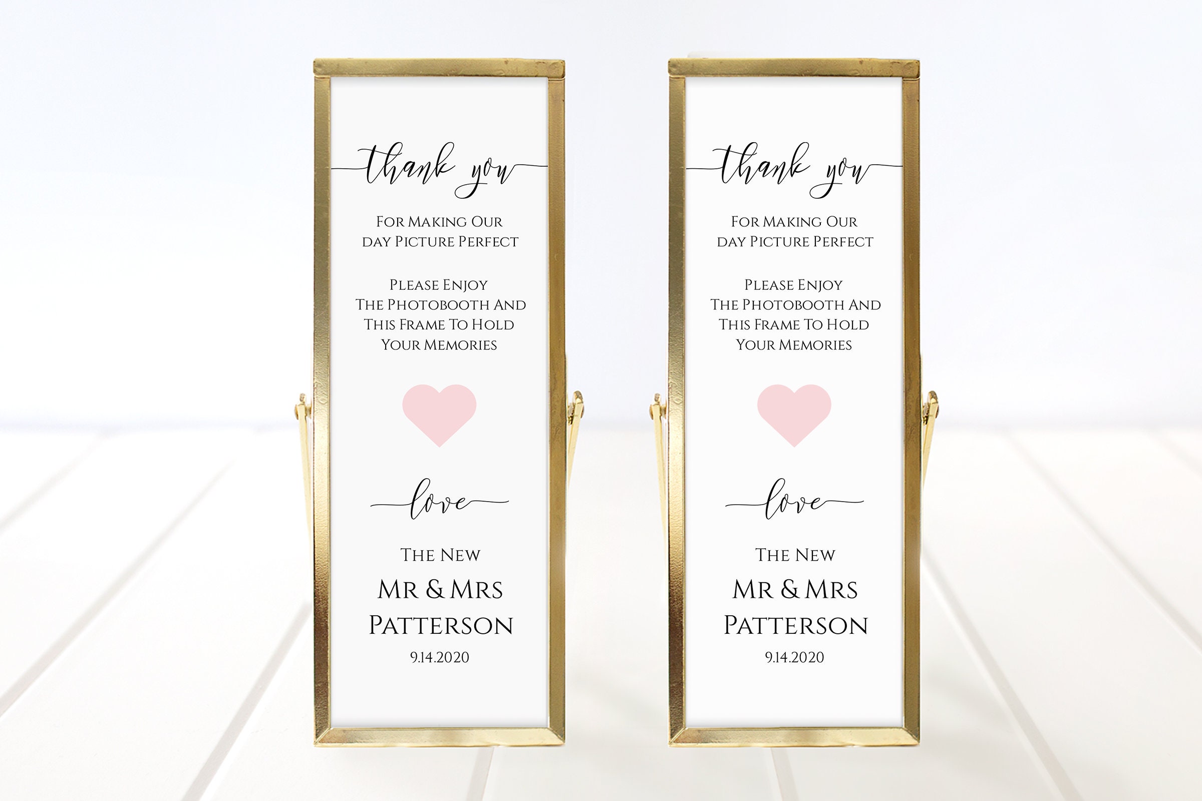 Photo Booth Frame Insert Template Minimalist Elegant Design Etsy