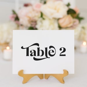 Wedding Table Number Card Template, Wedding Seating Arrangement, Event Seating Modern Retro Seating Numbers, Personalize Editable PPW74 image 3