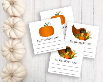 Thanksgiving Gratitude Card Template, Harvest Theme Thankful Activity, I am Thankful for... HARVEST-S3