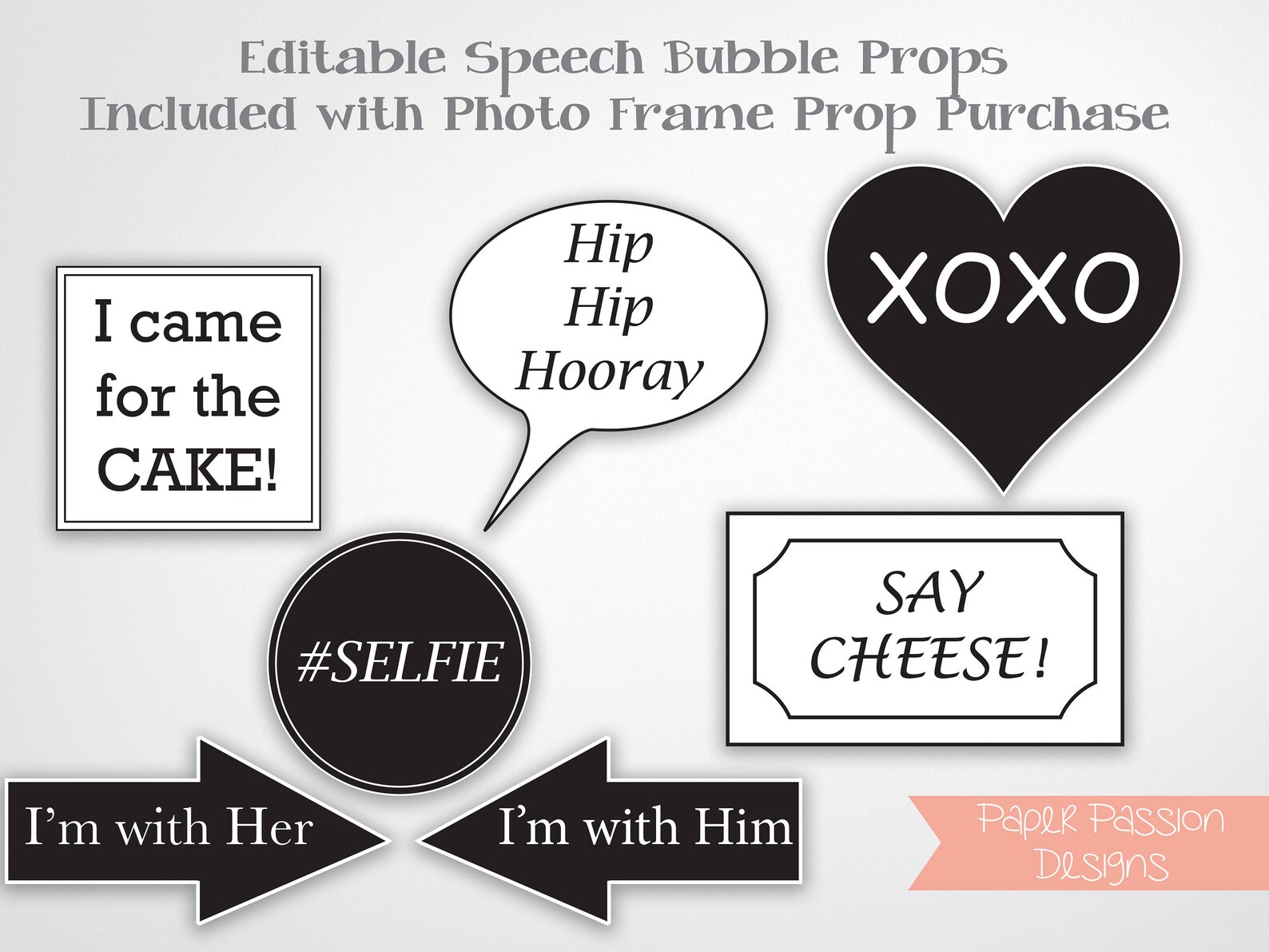 Social Media Photo Prop Editable Frame Photo Booth Prop - Etsy