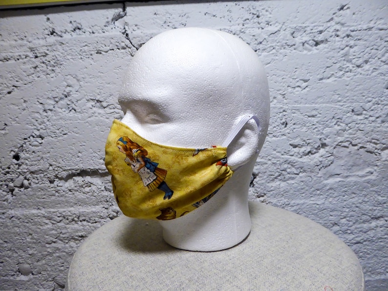Alice In Wonderland Fabric Face Mask with space for filter Etsy