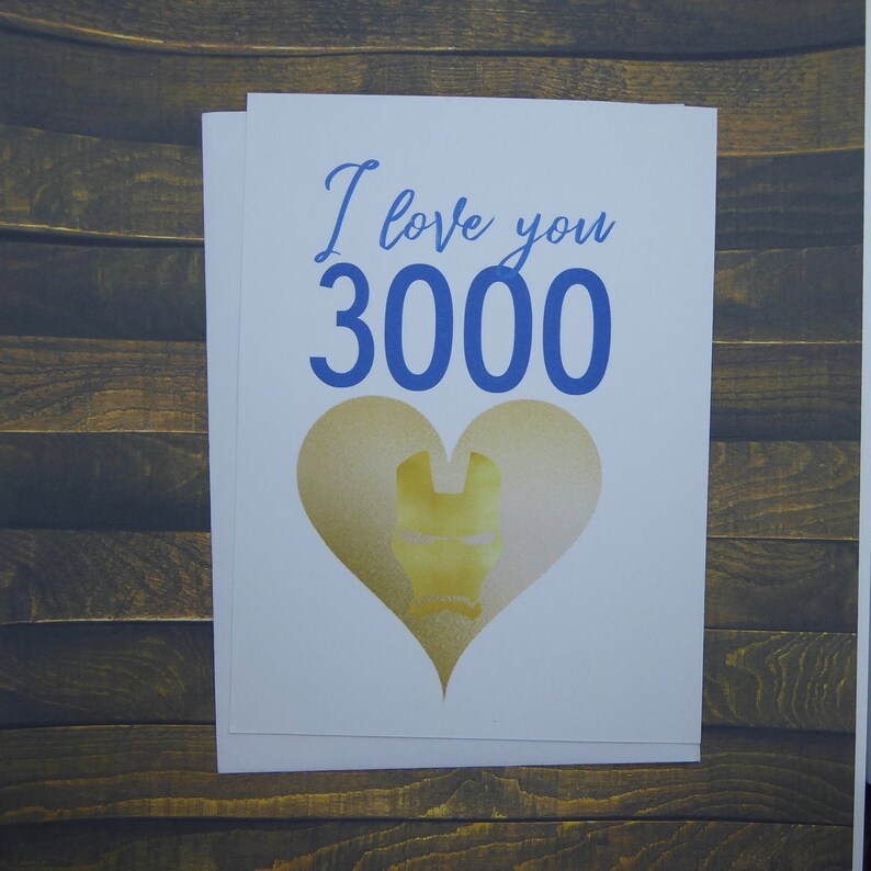 I Love You 3000 Carte de vœux Marvel/Avengers/Iron Man image 1