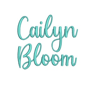 5 Size Cailyn Bloom Font Embroidery Fonts BX  9 Formats Embroidery Pattern Machine BX Embroidery Fonts PES embroidery design