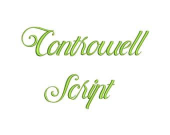 3 Sizes Controwell Script Font Embroidery Fonts BX 9 Formats Embroidery Pattern Machine BX Embroidery Fonts PES