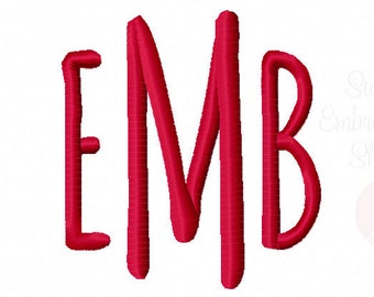 5 Size Amatic Monogram Embroidery Fonts BX 9 Formats Embroidery Pattern Machine BX Embroidery Fonts PES