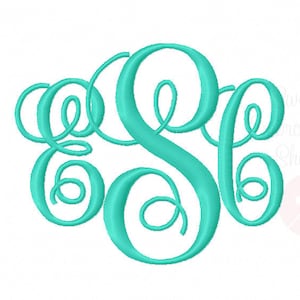 Könnte beinhalten: Ein türkisfarbenes Monogramm mit den Buchstaben "ESG" in einer kursiv geschriebenen Schrift.