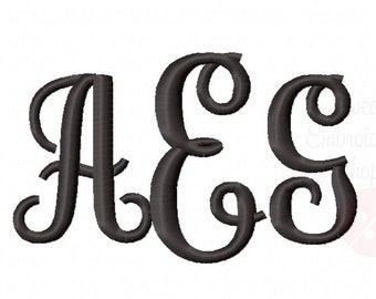 5 Sizes Simple Monogram Embroidery Fonts BX 9 Formats Embroidery Pattern Machine BX Embroidery Fonts PES