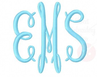 3 Sizes Oval Monogram Embroidery Fonts BX 9 Formats Embroidery Pattern Machine BX Embroidery Fonts PES