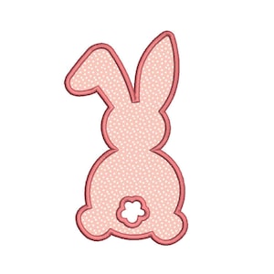 Lapin applique Design 8 tailles inclus. Motif de broderie machine. Conception de broderie de Pâques PES, Kid broderie, motif de broderie, applique