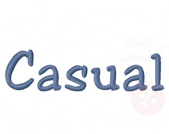 4 Size Casual Serif Font Embroidery Fonts BX 9 Formats Embroidery Pattern Machine BX Embroidery Fonts PES