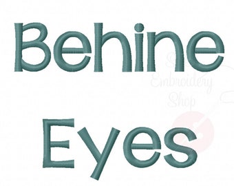 5 Size Behine these hazaleyes Font Embroidery Fonts BX 9 Formats Embroidery Pattern Machine BX Embroidery Fonts PES