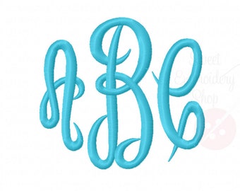 3 Sizes Empress Monogram Embroidery Fonts BX 9 Formats Embroidery Pattern Machine BX Embroidery Fonts PES