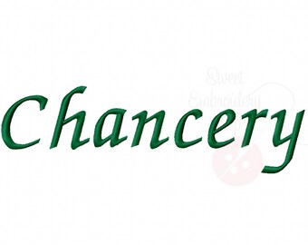 4 Size Chancery Font Embroidery Fonts BX 9 Formats Embroidery Pattern Machine BX Embroidery Fonts PES