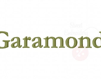 3 Size Garamond Font Embroidery Fonts BX 9 Formats Embroidery Pattern Machine BX Embroidery Fonts PES