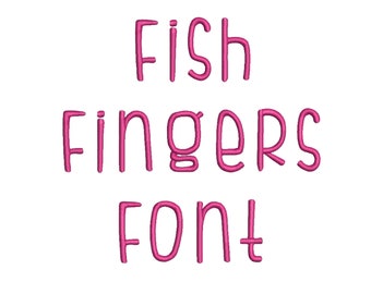5 Size Fish fingers Font Embroidery Fonts BX Instant Download 9 Formats Embroidery Pattern Machine BX Embroidery Fonts PES