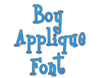 9 Size Boy applique Font Embroidery Fonts Applique Font BX 9 Formats Embroidery Pattern Machine BX Embroidery Fonts PES