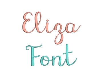 3 Size Eliza Font Embroidery Fonts BX Set1 9 Formats Embroidery Pattern Machine BX Embroidery Fonts PES