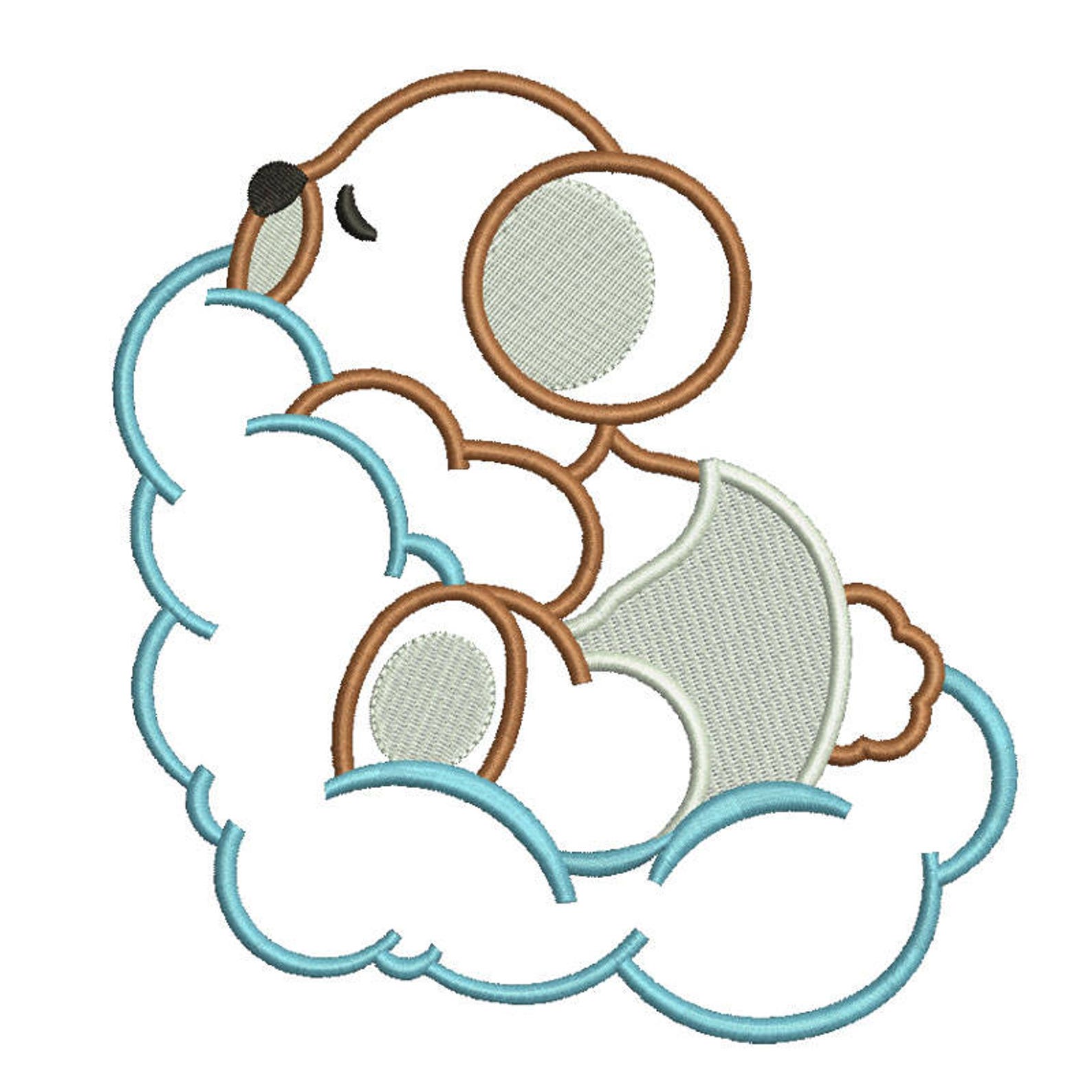 Baby Bear4 Applique Design 5 Sizes Included.machine Embroidery Design ...