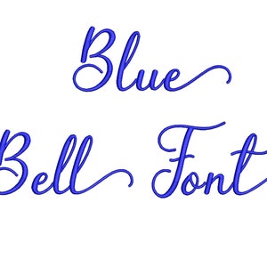 4 Size Blue bell Font Embroidery Fonts BX 9 Formats Embroidery Pattern Machine BX Embroidery Fonts PES