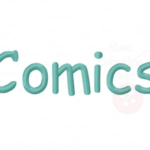4 Size Comics Font  Embroidery Fonts BX 9 Formats Embroidery Pattern Machine BX Embroidery Fonts PES