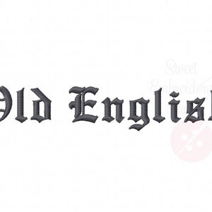 2 Sizes Old English Font Embroidery Fonts BX 9 Formats Embroidery Pattern Machine BX Embroidery Fonts PES