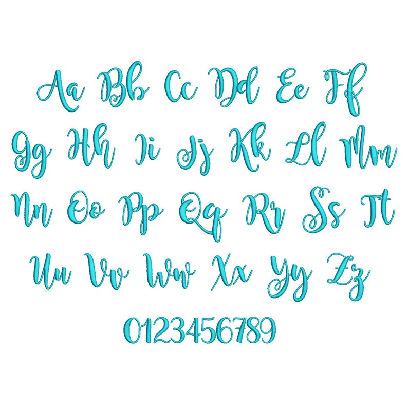 1 Size Magnolia Sky Font Embroidery Fonts BX 9 Formats Etsy