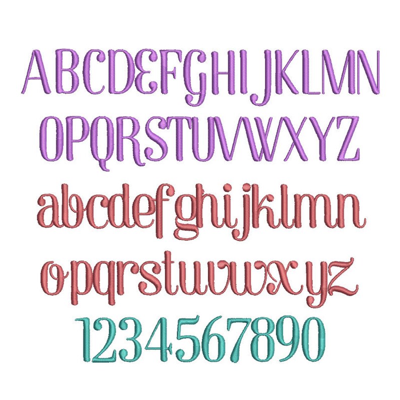 4 Size Barber Font Embroidery Fonts 8 Formats Embroidery - Etsy