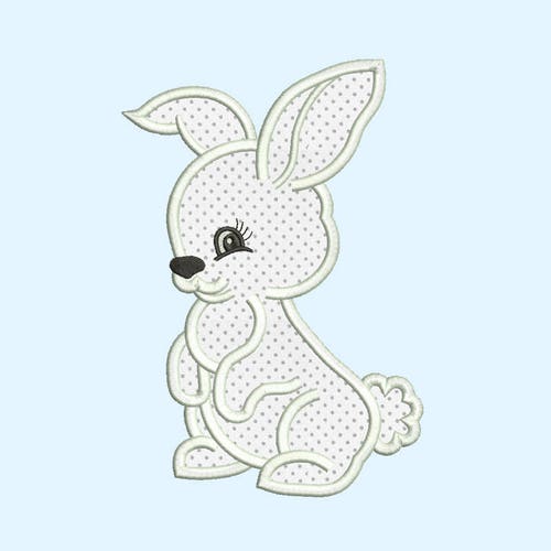 Easter Bunny Machine Embroidery Applique Design - Etsy