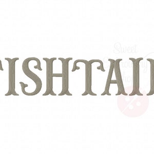 3 Sizes Fishtail Font Embroidery Fonts BX 9 Formats Embroidery Pattern Machine BX Embroidery Fonts PES