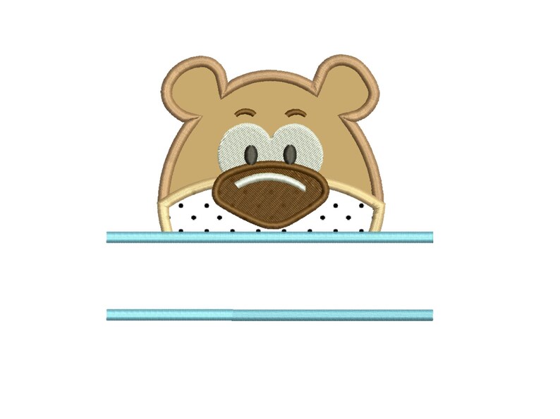 Bear Applique Design 5 Sizes Included.machine Embroidery - Etsy