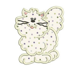 Cat Applique Design 5 Sizes Included.machine Embroidery Design. Bear ...