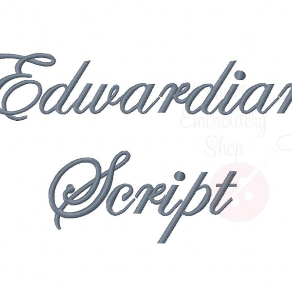 3 Sizes Edwardian Script Font Embroidery Fonts BX 9 Formats Embroidery Pattern Machine BX Embroidery Fonts PES