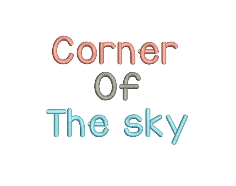 4 Size Corner of the Sky Font Embroidery Fonts BX Instant Etsy